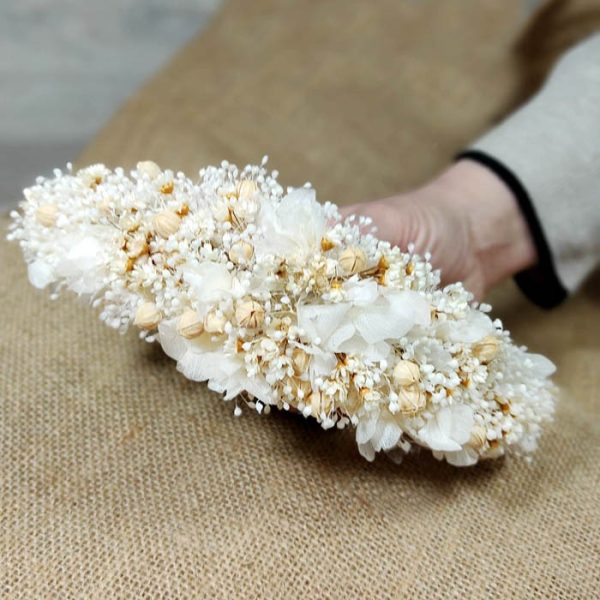 Tocado Grande Blanco Beige - Imagen 4