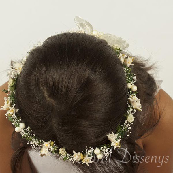 Corona flores edelweiss