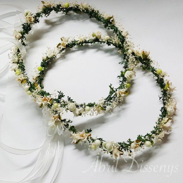 Corona Flores Edelweiss - Imagen 5
