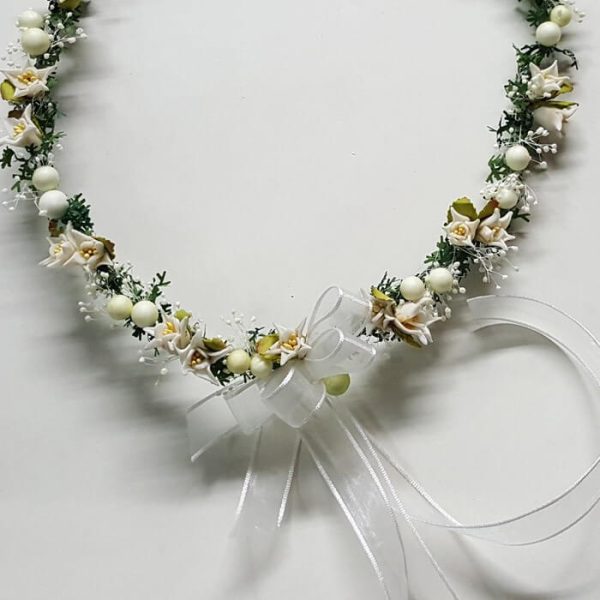 Corona flores edelweiss