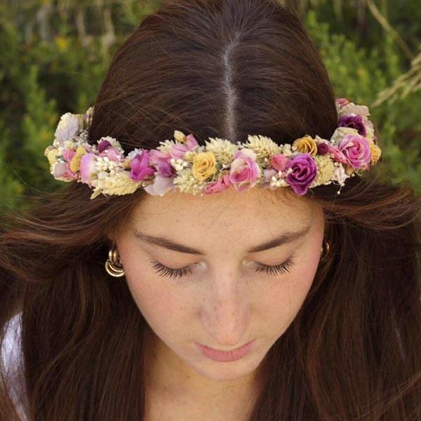 semanal brillante Consistente Corona de Flores Provenzales | Abril Dissenys bodas online.