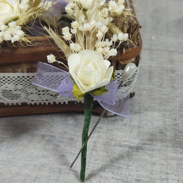 Cesta con 80 Alfileres de una Rosa - Imagen 2