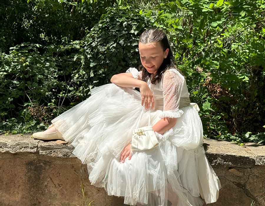 Bolso comunión niña guipur