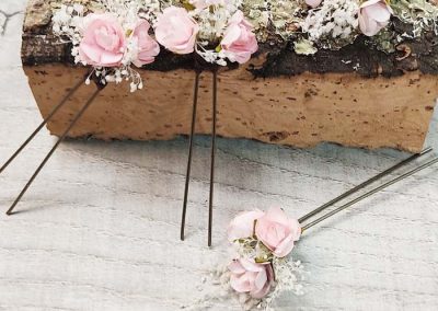 Horquilla paniculata y rosa