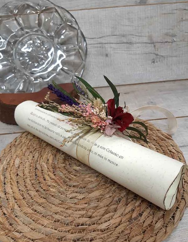Pergamino A3 Poesía con Hortensia