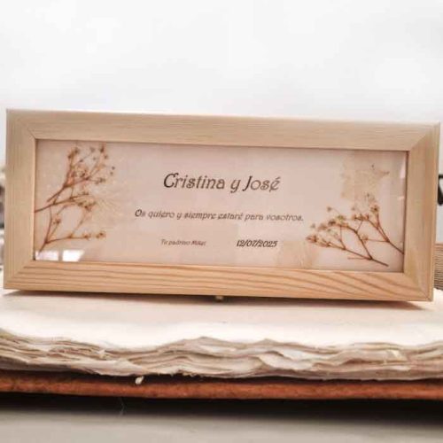 Caja Personalizada Marco y Flores