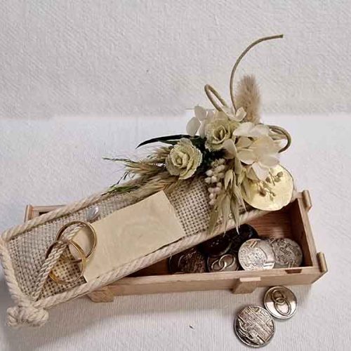 Caja Porta Anillos y Arras Rectangular