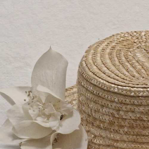 Canotier de Boda con Magnolia Preservada