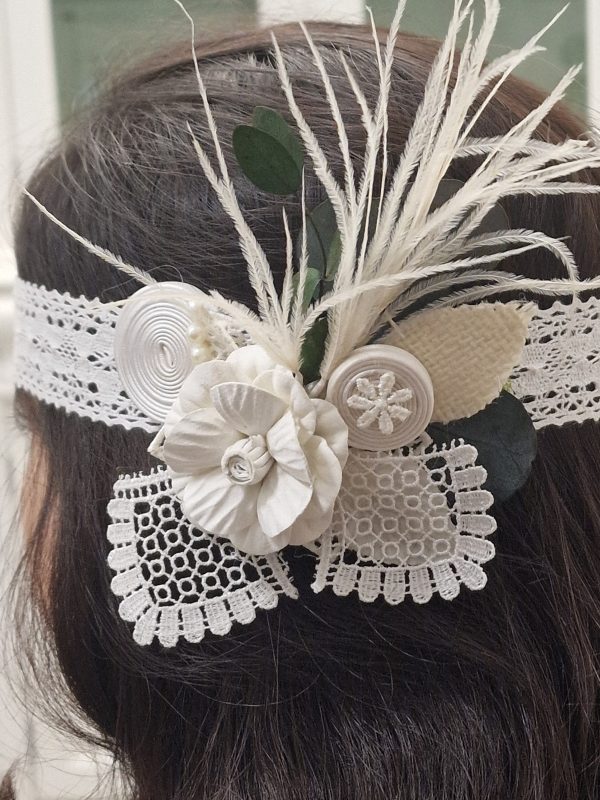 Cinta Flor Blanca para la Cintura
