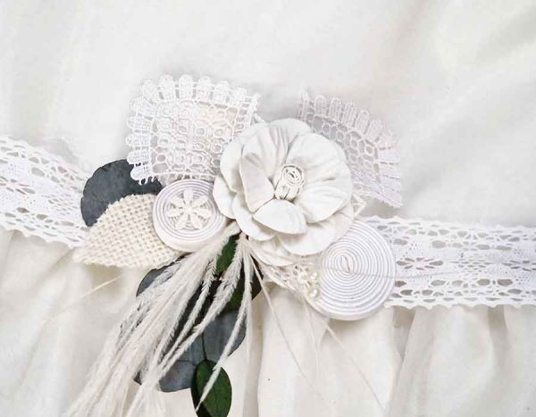 Cinta Flor Blanca para la Cintura