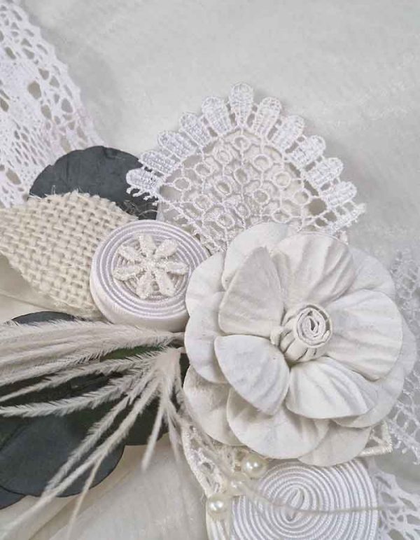 Cinta con Flor Blanca para Pelo o Cintura - Imagen 3