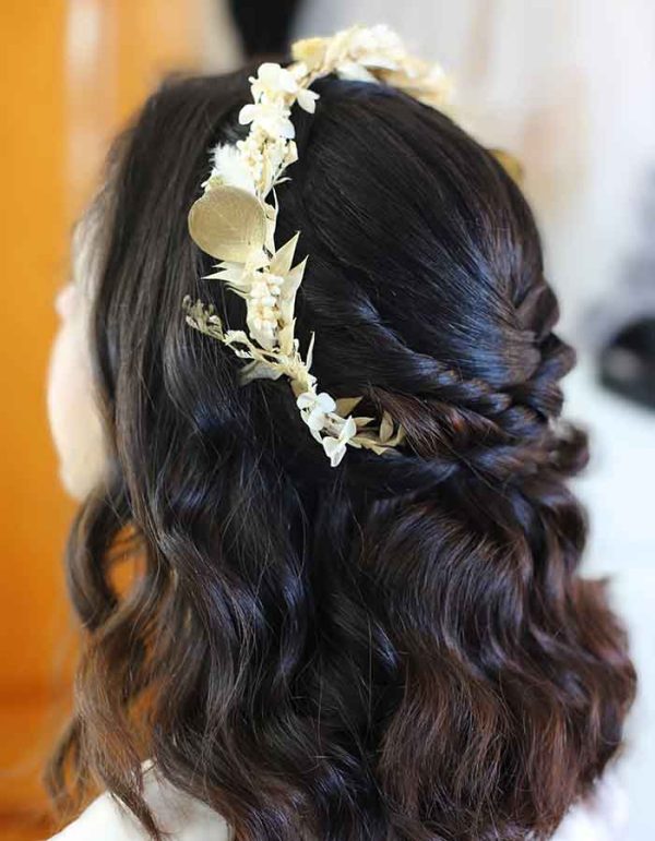 Corona Novia Blanca y Oro - Imagen 3