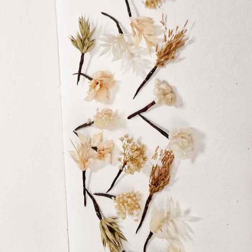 20 Alfileres de Flores Surtidas para el Pelo