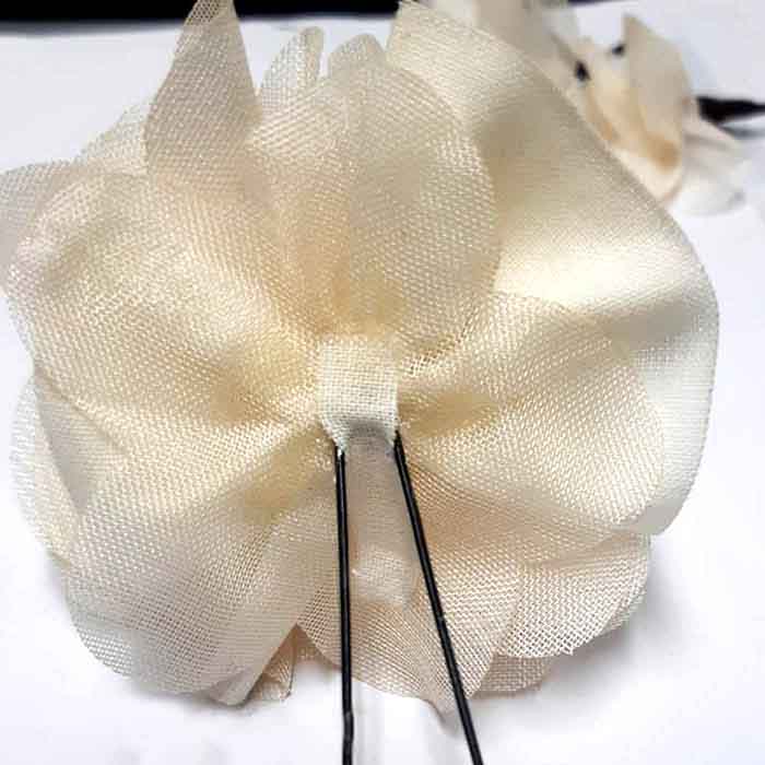 Horquillas de Hortensia de Gasa en el Pelo - Imagen 6