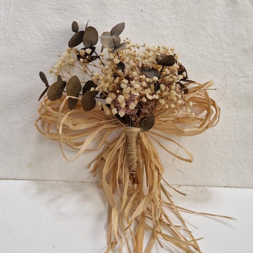 2 Lazos de Rafia y Flores Boda